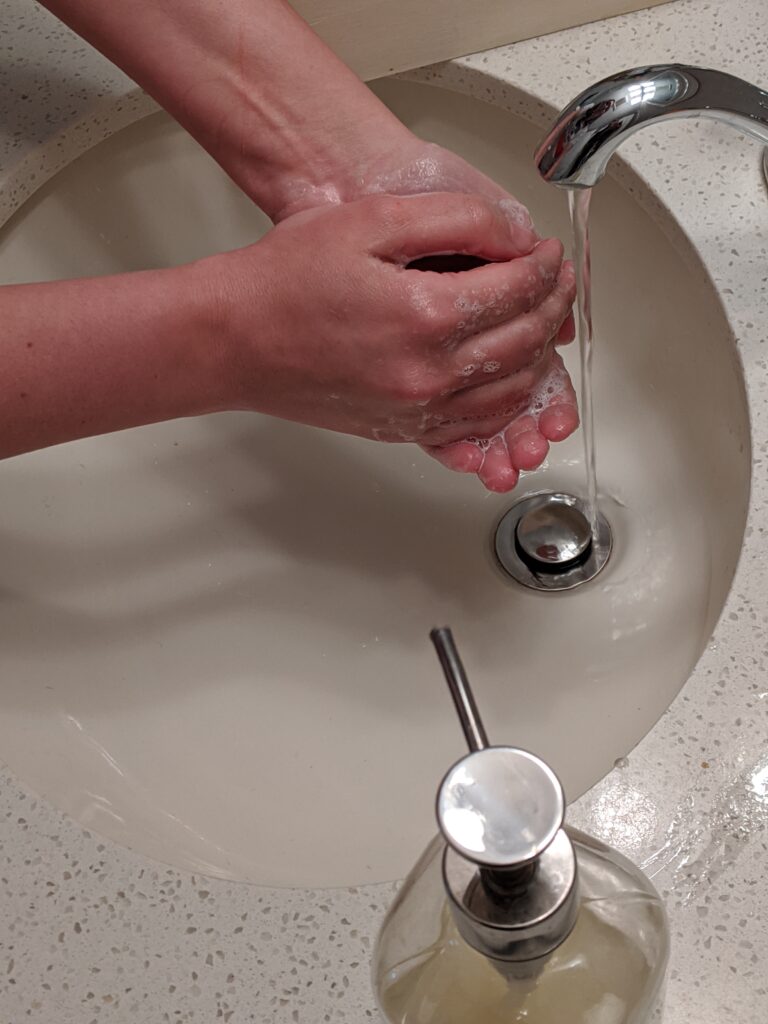 Washing hands