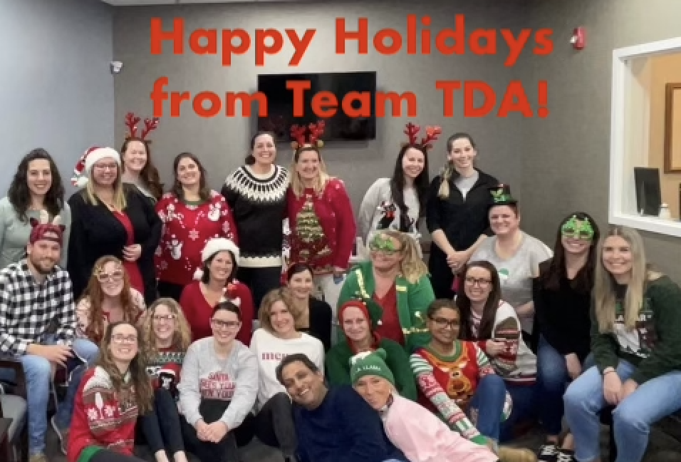 holiday photo of staff from tewksbury dental associates